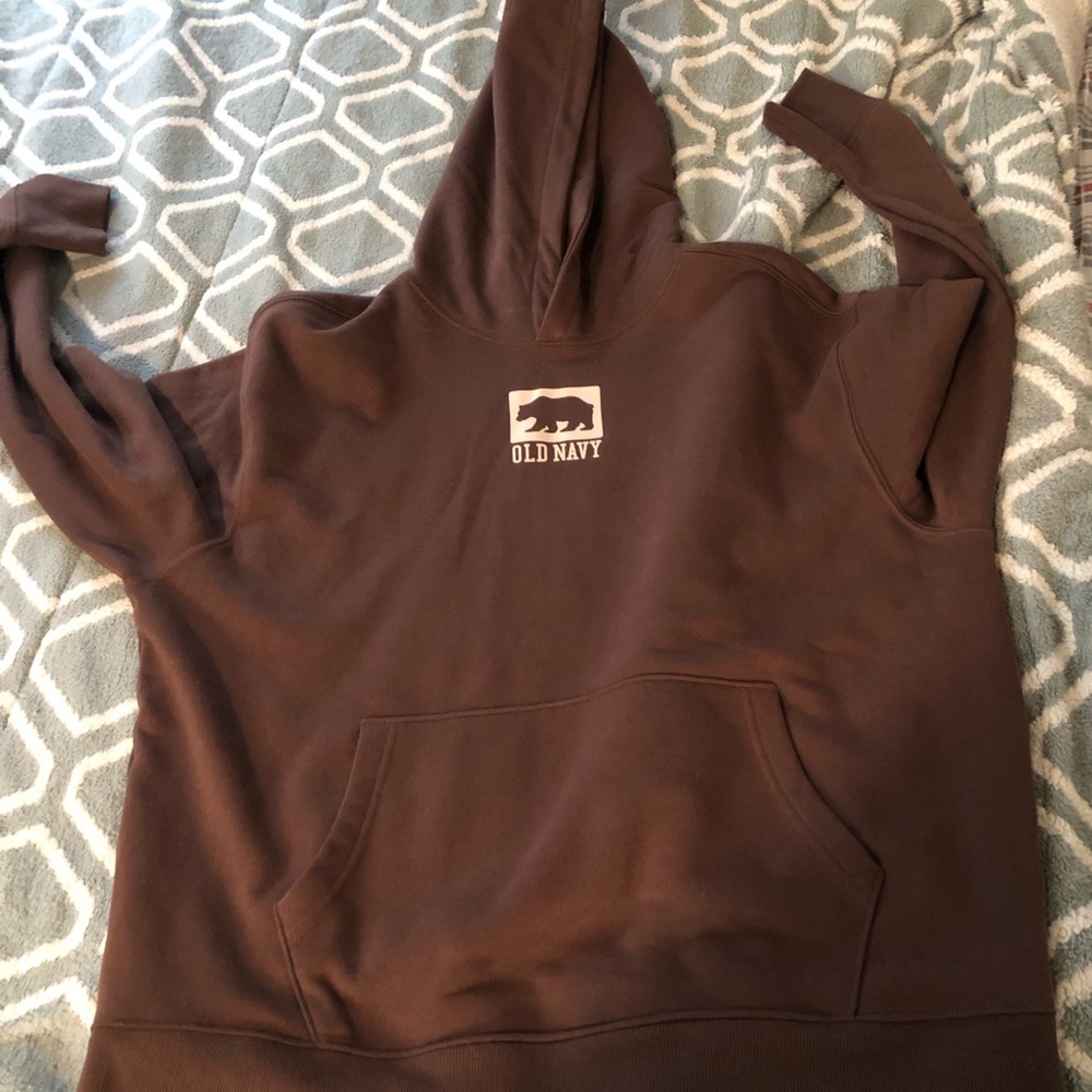 old navy thrifted brown hoodie